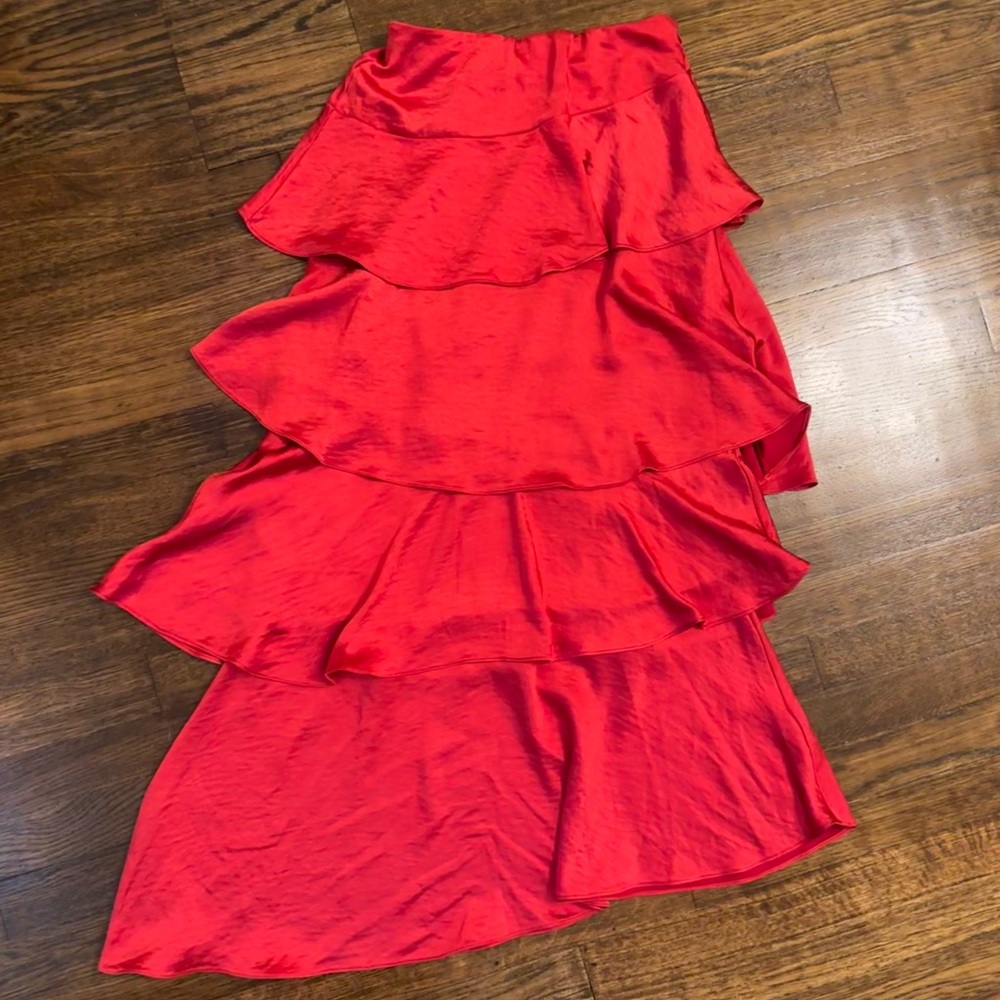 On Twelfth The Real Thing Red Maxi Skirt